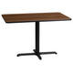 Walnut |#| 24inch x 42inch Rectangular Laminate Table Top with 23.5inch x 29.5inch Table Height Base