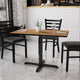 Walnut |#| 24inch x 42inch Rectangular Laminate Table Top with 23.5inch x 29.5inch Table Height Base