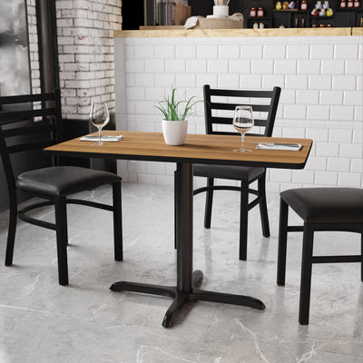 24'' x 42'' Rectangular Laminate Table Top with 23.5'' x 29.5'' Table Height Base - View 2