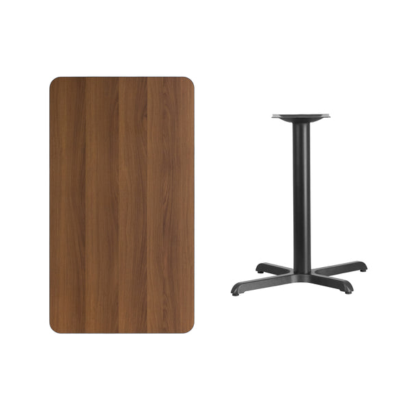 Natural |#| 24inch x 42inch REC Natural Laminate Table Top with 23.5inch x 29.5inch Table Height Base