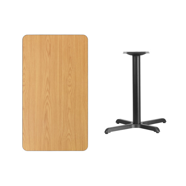 Mahogany |#| 24inch x 42inch Laminate Table Top with 23.5inch x 29.5inch Table Height Base