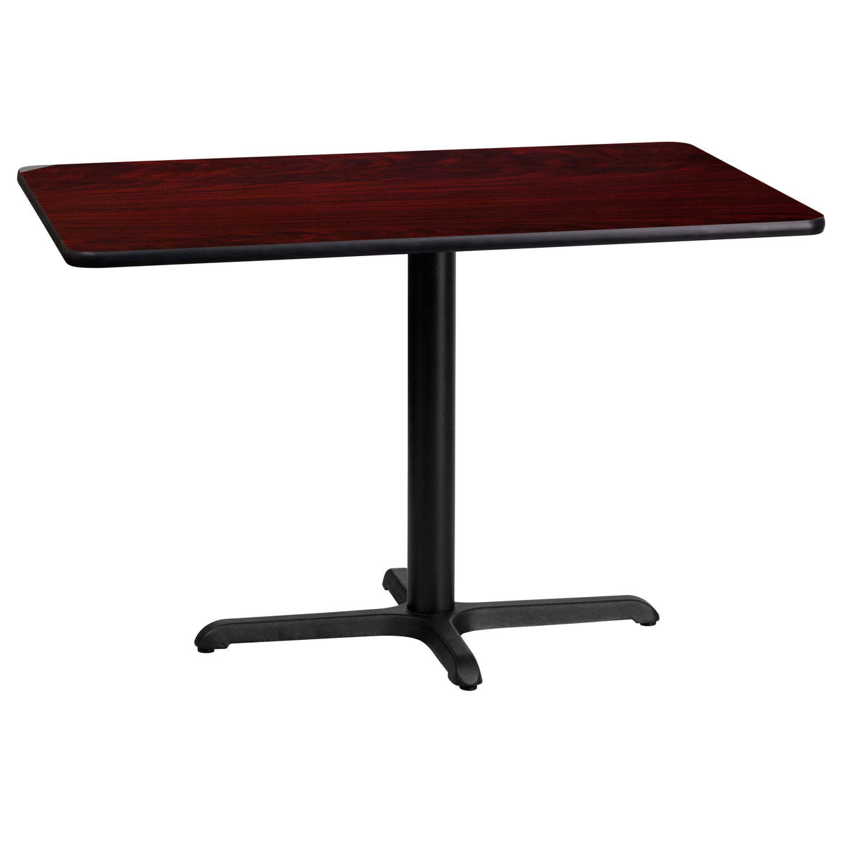 Mahogany |#| 24inch x 42inch Laminate Table Top with 23.5inch x 29.5inch Table Height Base