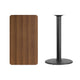 Walnut |#| 24x42 Rectangular Walnut Laminate Table Top & 24inch Round Bar Height Table Base