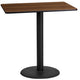 Walnut |#| 24x42 Rectangular Walnut Laminate Table Top & 24inch Round Bar Height Table Base