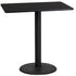 24'' x 42'' Rectangular Laminate Table Top with 24'' Round Bar Height Table Base