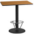 24'' x 42'' Rectangular Laminate Table Top with 24'' Round Bar Height Table Base and Foot Ring