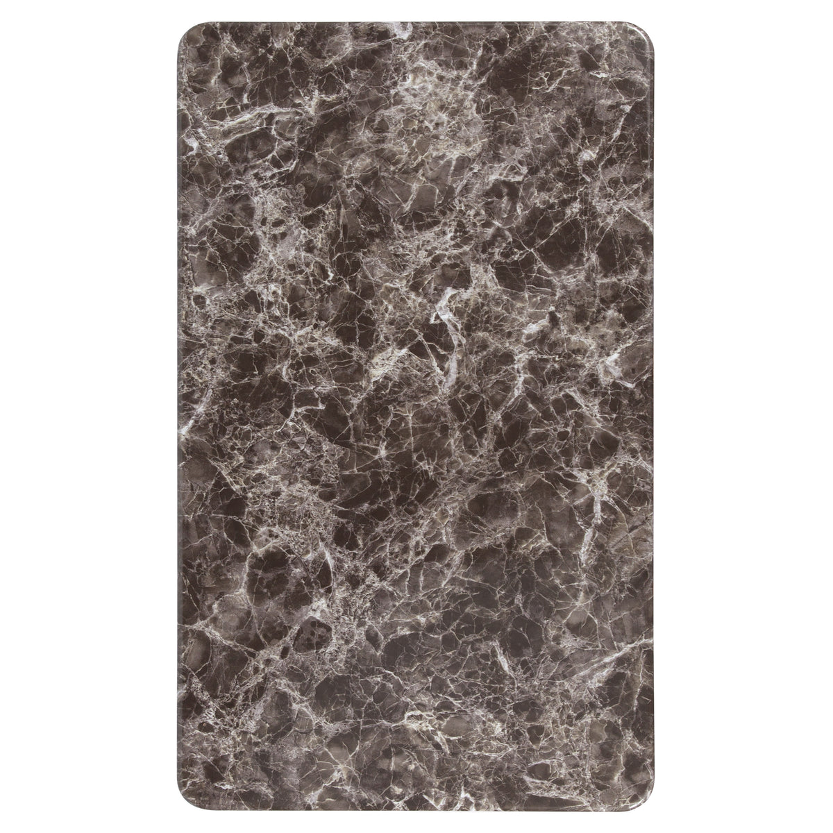 24inch x 42inch Rectangular Gray Marble Laminate Table Top - Restaurant Furniture