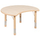 25.125inchW x 35.5inchL Crescent Natural Plastic Adjustable Activity Table-Seats 4