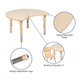 25.125inchW x 35.5inchL Crescent Natural Plastic Adjustable Activity Table-Seats 4