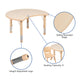 25.125inchW x 35.5inchL Crescent Natural Plastic Adjustable Kids Table Set - 2 Chairs