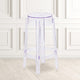 25.75inch High Transparent Counter Height Stool - Restaurant & Bar Furniture