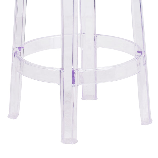 25.75inch High Transparent Counter Height Stool - Restaurant & Bar Furniture