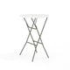 Granite White |#| 2.6-Foot Round Granite White Plastic Bar Height Folding Event Table