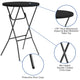 Black |#| 2.6-Foot Round Plastic Bar Height Folding Event Table in Black