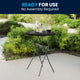 Black |#| 2.6-Foot Round Plastic Bar Height Folding Event Table in Black