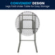 Granite White |#| 2.6-Foot Round Granite White Plastic Bar Height Folding Event Table