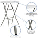 Granite White |#| 2.6-Foot Round Granite White Plastic Bar Height Folding Event Table