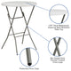2.63-Foot Round Granite White Plastic Bar Height Folding Event Table