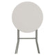2.63-Foot Round Granite White Plastic Bar Height Folding Event Table