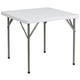 2.85-Foot Square Granite White Plastic Folding Table - Event Folding Table