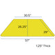 Yellow |#| 29inchW x 57inchL Trapezoid Yellow Thermal Laminate Adjustable Activity Table