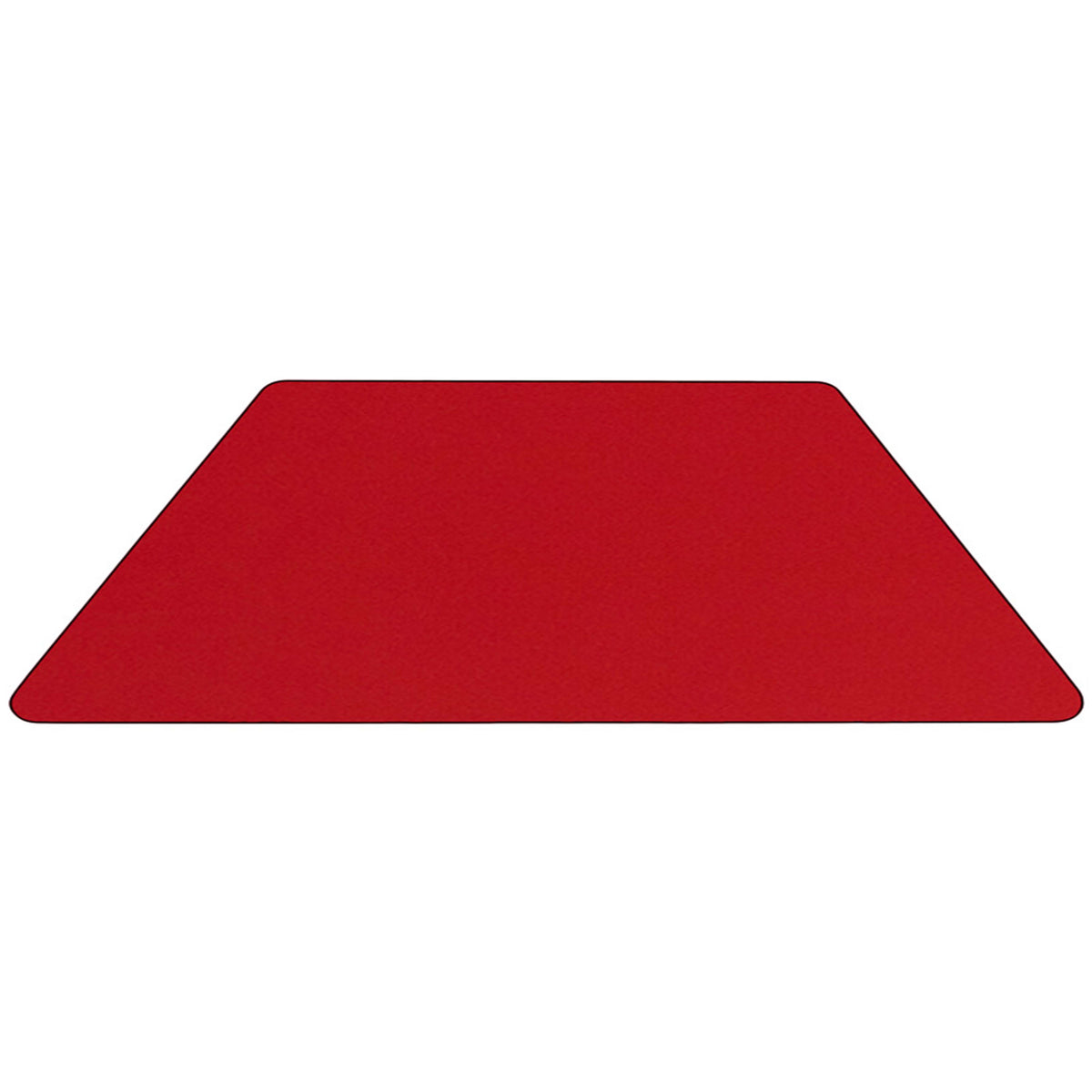 Red |#| 29inchW x 57inchL Trapezoid Red Thermal Laminate Adjustable Activity Table