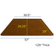 Oak |#| 29inchW x 57inchL Trapezoid Oak Thermal Laminate Adjustable Activity Table