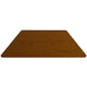 Oak |#| 29inchW x 57inchL Trapezoid Oak Thermal Laminate Adjustable Activity Table