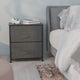 Gray Drawers/Black Frame |#| 2 Drawer Storage Stand with Black Wood Top & Dark Gray Fabric Pull Drawers