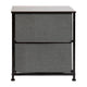 Gray Drawers/Black Frame |#| 2 Drawer Storage Stand with Black Wood Top & Dark Gray Fabric Pull Drawers