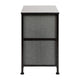 Gray Drawers/Black Frame |#| 2 Drawer Storage Stand with Black Wood Top & Dark Gray Fabric Pull Drawers