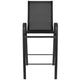 Black |#| 2 Pack Black Outdoor Barstools with Flex Comfort Material-Patio Stool