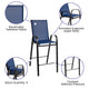 Navy |#| 2 Pack Navy Outdoor Barstools with Flex Comfort Material-Patio Stool