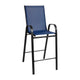 Navy |#| 2 Pack Navy Outdoor Barstools with Flex Comfort Material-Patio Stool