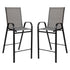 Gray |#| 2 Pack Gray Outdoor Barstools with Flex Comfort Material-Patio Stool