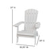 White |#| Set of 2 Indoor/Outdoor Folding Adirondack Chairs with Side Table in White
