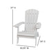 White |#| Set of 2 Indoor/Outdoor Folding Adirondack Chairs with Side Table in White