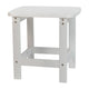 White |#| Set of 2 Indoor/Outdoor Folding Adirondack Chairs with Side Table in White