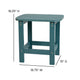 Sea Foam |#| Indoor/Outdoor Adirondack Style Side Table and 2 Chair Set in Sea Foam