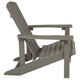 Gray |#| Indoor/Outdoor Adirondack Style Side Table and 2 Chair Set in Gray