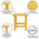 Yellow |#| Indoor/Outdoor Adirondack Style Side Table and 2 Chair Set in Yellow