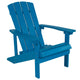 Blue |#| Indoor/Outdoor Adirondack Style Side Table and 2 Chair Set in Blue