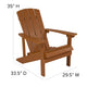 Teak |#| Indoor/Outdoor Adirondack Style Side Table and 2 Chair Set in Teak