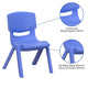 Blue |#| 2 Pack Blue Plastic Stackable School Chair with 10.5inchH Seat, Preschool Chair