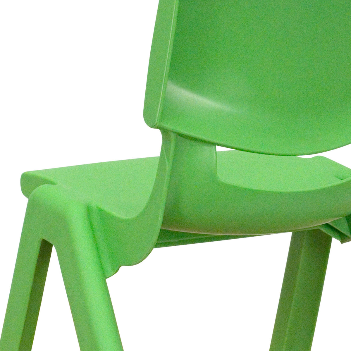 Green |#| 2 Pack Green Plastic Stackable School Chair with 10.5inchH Seat, Preschool Chair