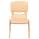 Natural |#| 2 Pack Natural Plastic Stackable School Chair with 10.5inchH Seat, Preschool Chair