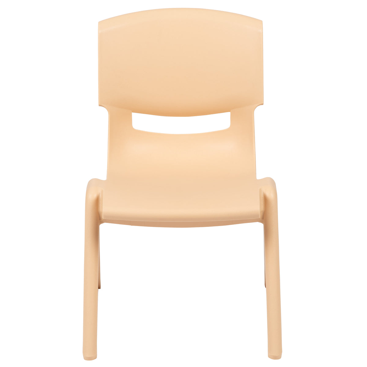 Natural |#| 2 Pack Natural Plastic Stackable School Chair with 10.5inchH Seat, Preschool Chair
