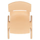 Natural |#| 2 Pack Natural Plastic Stackable School Chair with 10.5inchH Seat, Preschool Chair