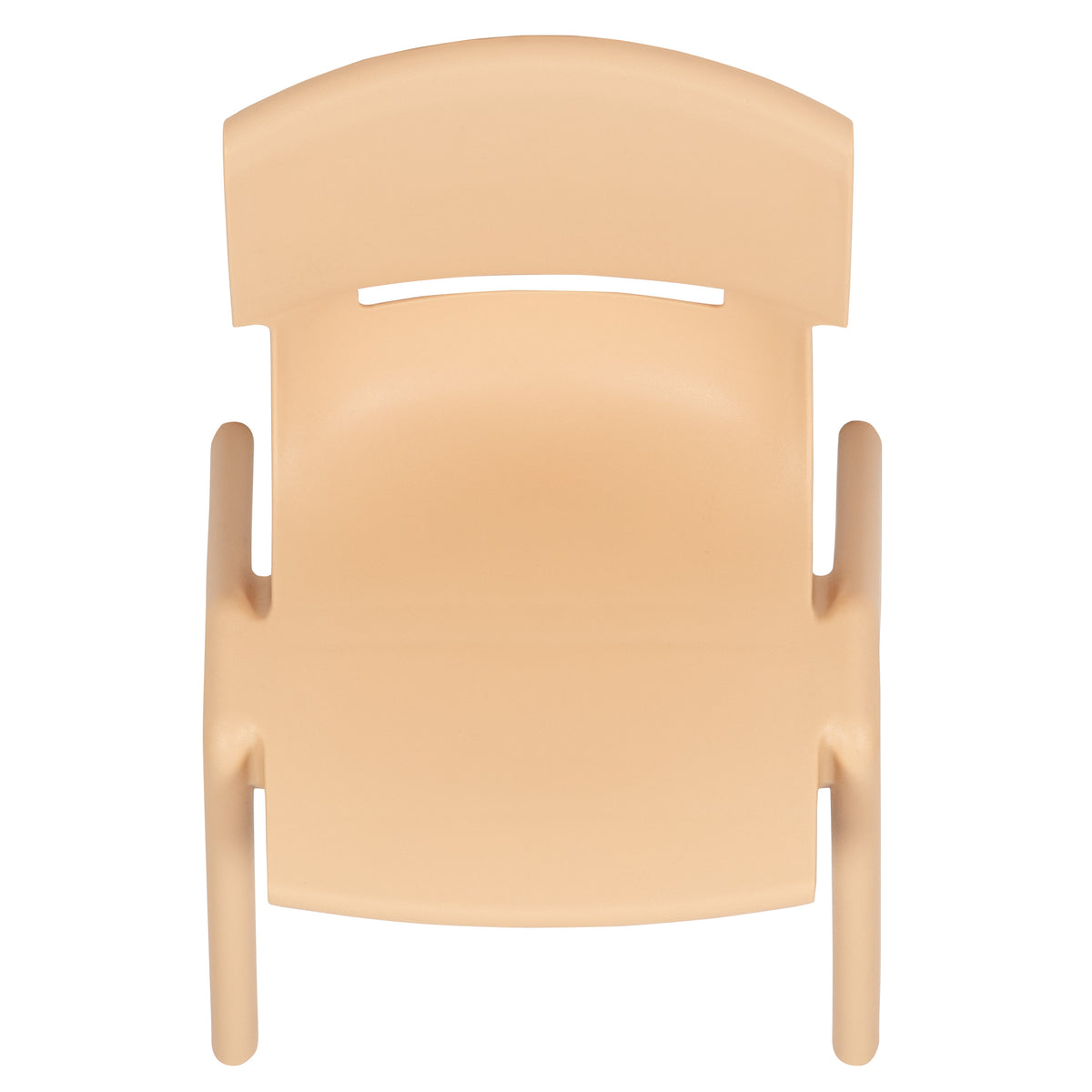 Natural |#| 2 Pack Natural Plastic Stackable School Chair with 10.5inchH Seat, Preschool Chair