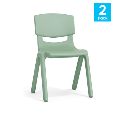 2 Pack Plastic Stackable School Chair with 10.5" Seat Height - Preschool Chair - View 2
